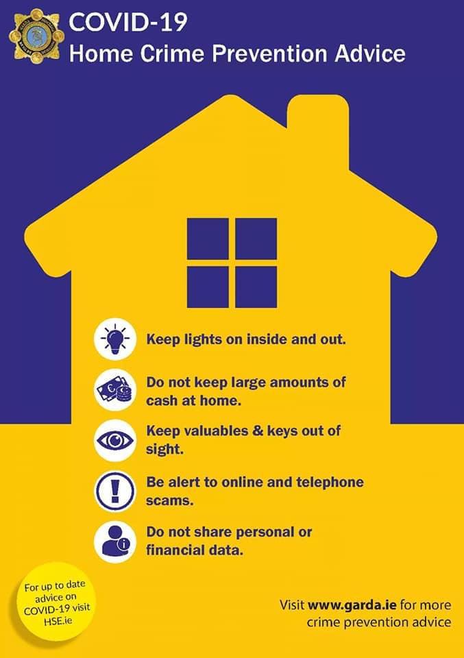 Garda home crime prevention advice poster