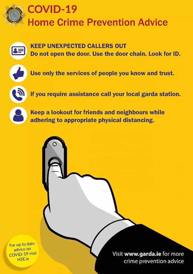 Garda home crime prevention advice poster